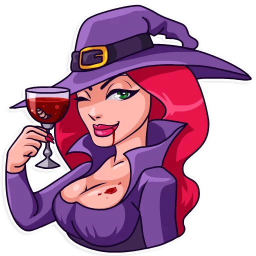 Стикеры ведьма Моргана