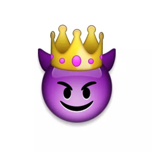 Смайлик с короной на голове