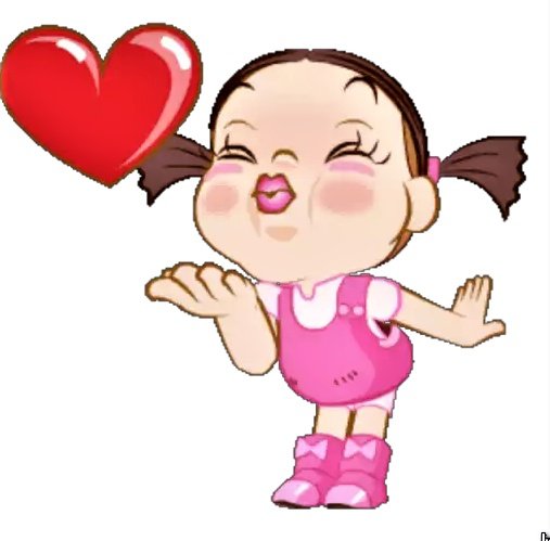 Стикер воздушный поцелуй