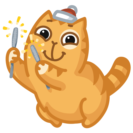 Кот персик новогодний