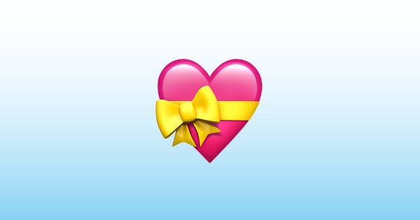 Смайлик сердечко с бантиком