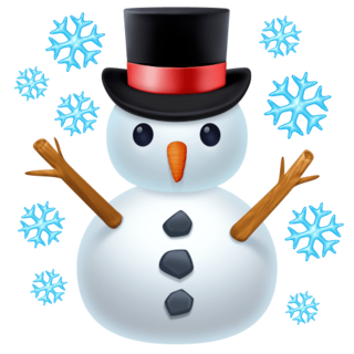 ЭМОДЖИ Снеговик на айфоне