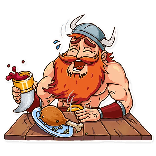 Стикер Викинг телеграм