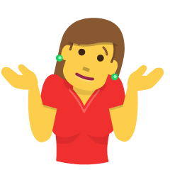 Смайлик пожимающий плечами