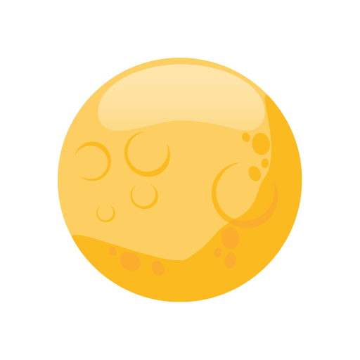 Жёлтая Луна смайлик