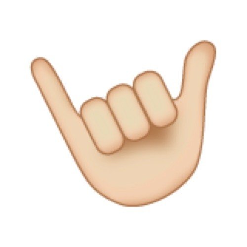 Смайлик два пальца на руке