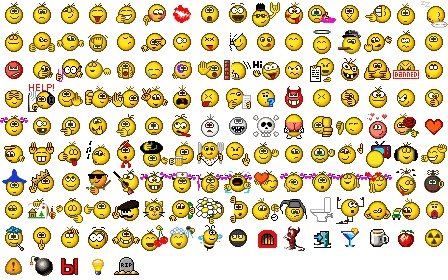 Старые смайлики из аськи