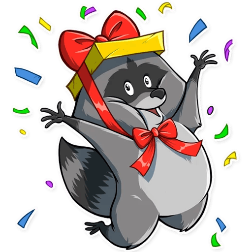 Енот Елисей Стикеры