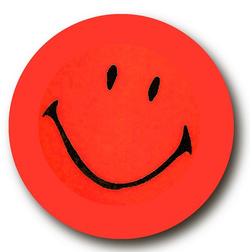 Смайлик на Красном фоне