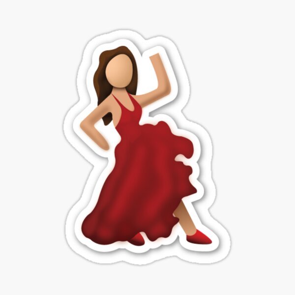 Смайл танцующая девушка в красном платье (47 фото)