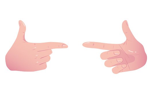 Жест указательный палец к указательному