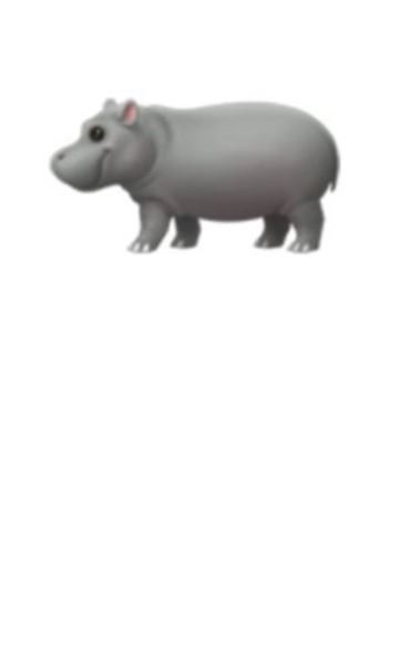 Смайлики эмодзи Бегемот