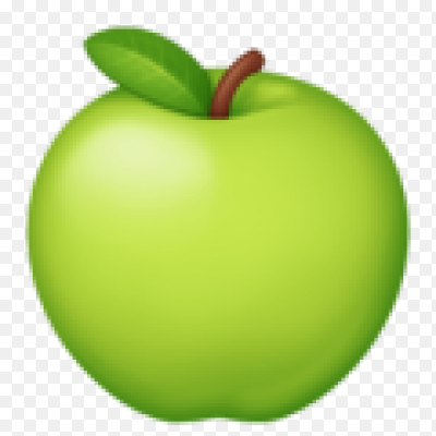 Зеленое яблоко смайлик