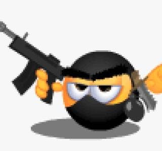 Смайлик с ружьем