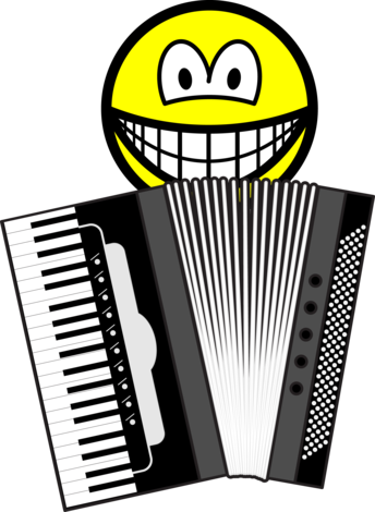 Смайлик с аккордеоном