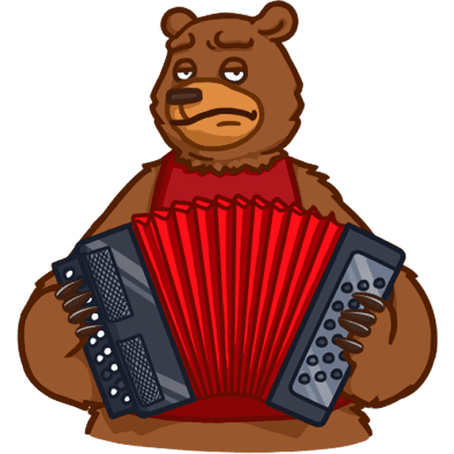 Медведь с гармошкой