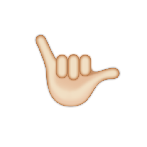 Смайлик два пальца на руке