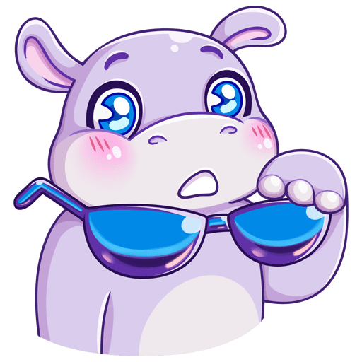 Стикер Бегемотик финик