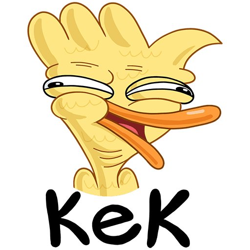 Утка стикер