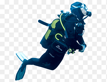 Аквалангист на белом фоне