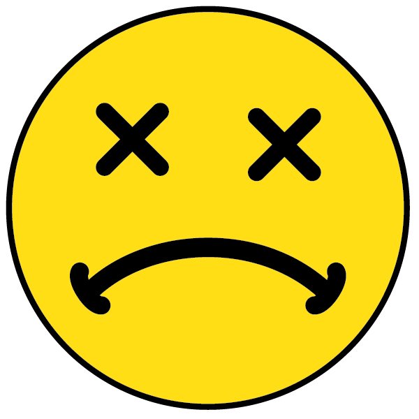 Смайлик с глазами крестиками
