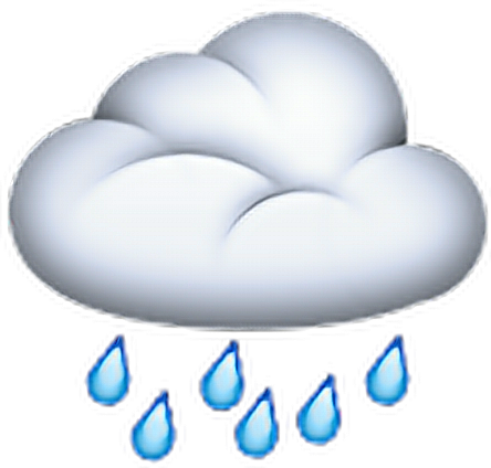 Эмодзи туча с дождем