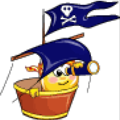 Смайлики пиратский корабль