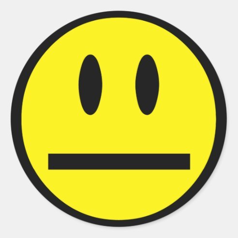 Смайл с прямым ртом