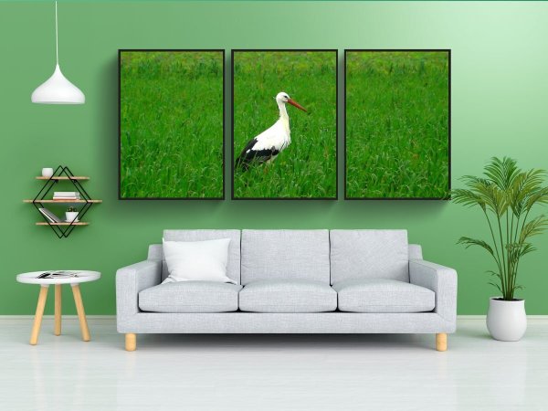 Силуэт аиста в гнезде