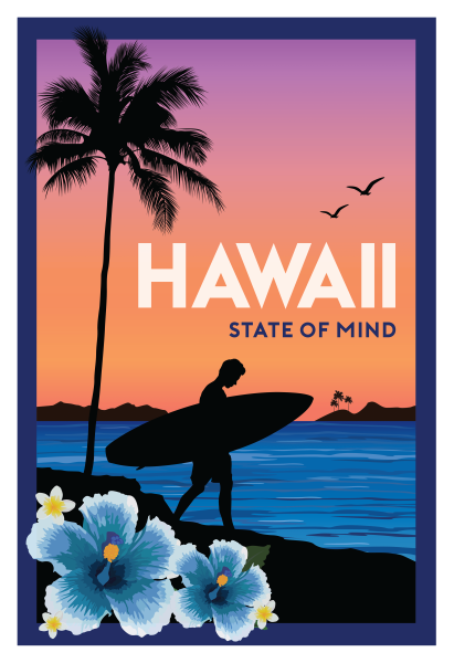Старый плакат Гавайи