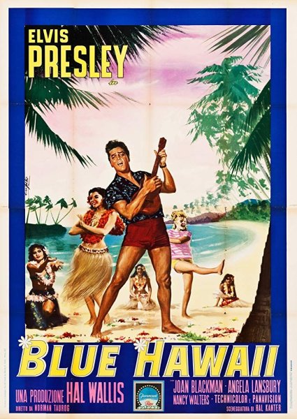 Hawaii by Flying Clipper Vintage Travel poster