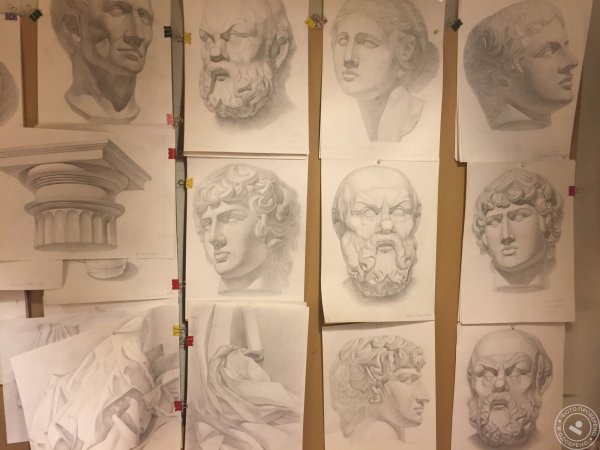 Город в снегу арт