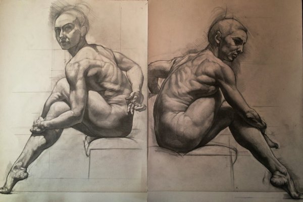 Наброски Академия Репина