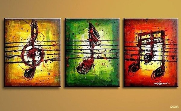 Нотный стан на старой бумаге