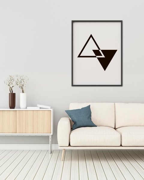 Сканди Постер геометрические фигуры горы