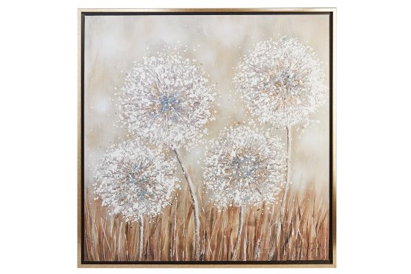 Одуванчики картина в раме