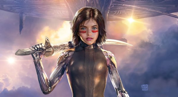 Алита боевой ангел Постер