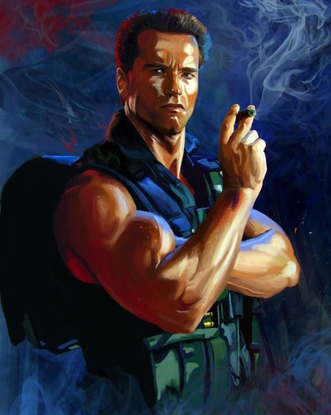 Плакат Шварценеггер Коммандо 1985