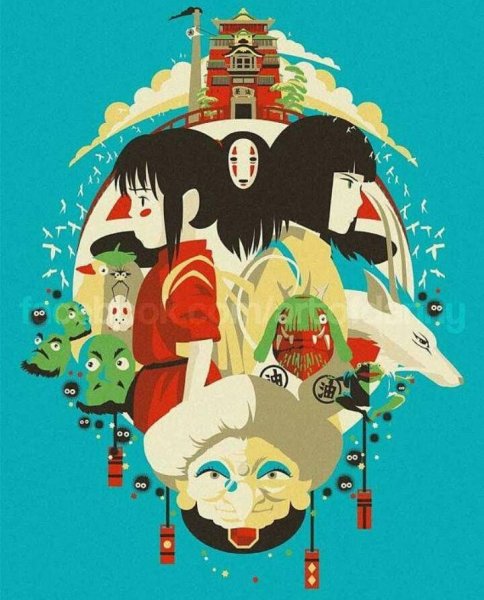 Постер студия гибли Хаяо Миядзаки