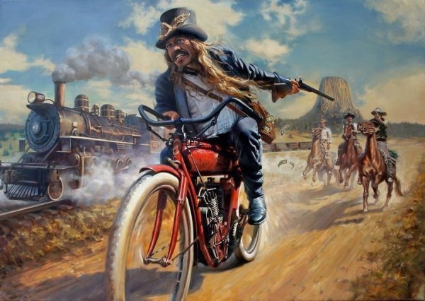 Стимпанк картины Жюль Верн