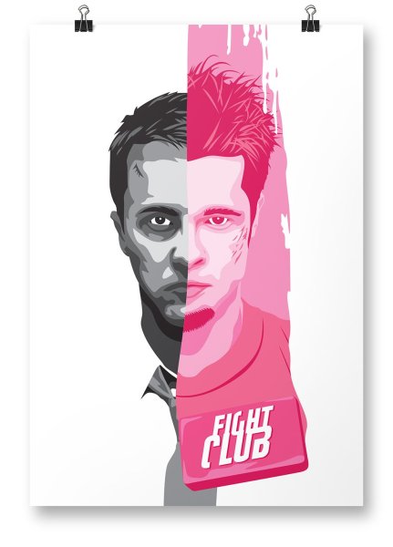 Бойцовский клуб арт Постер