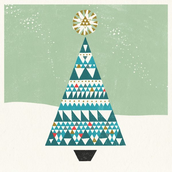 Новогодние открытки в скандинавском стиле