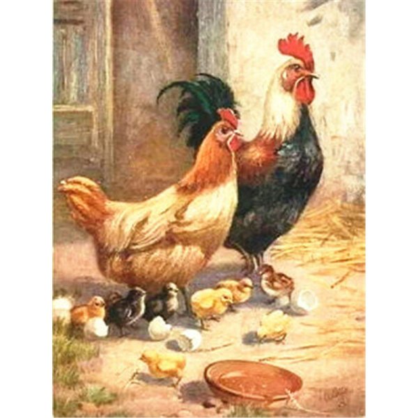 Курица яйцо живопись