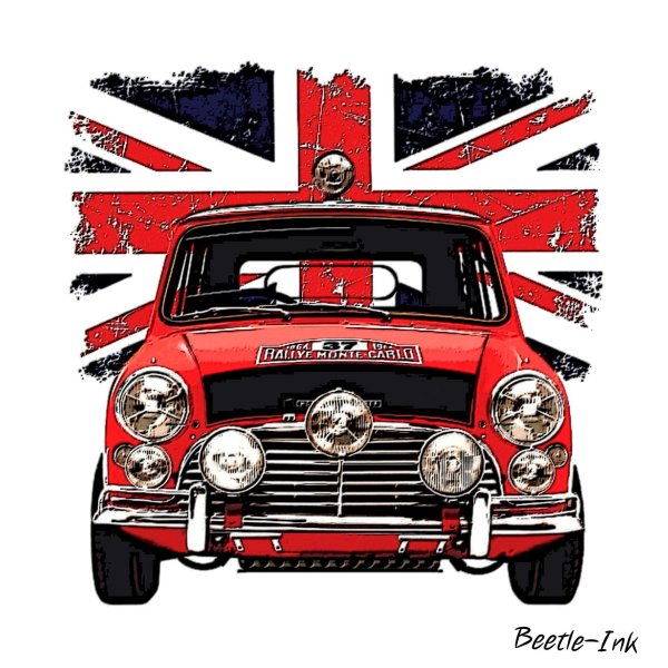 Постер мини Купер ретро