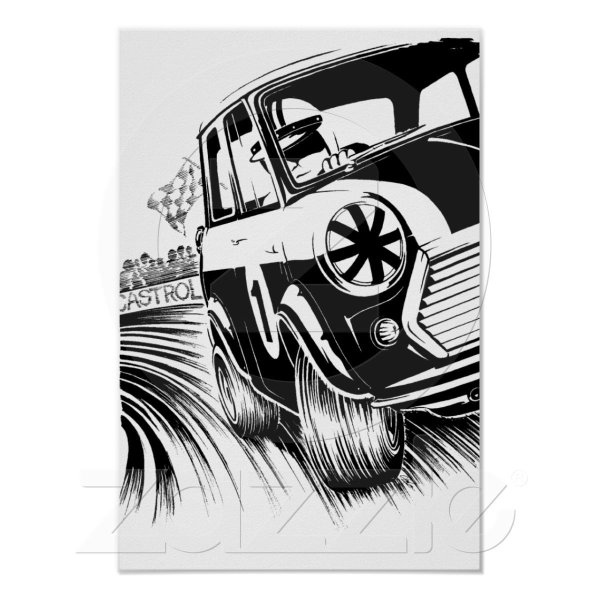 Мини Купер 1965 рисунок