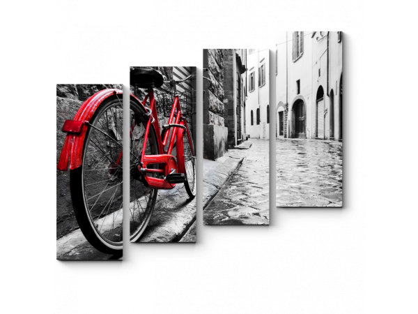 Постер велосипед красный