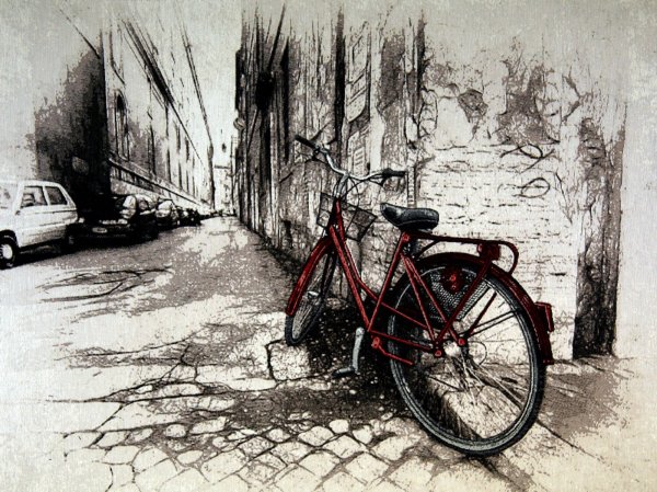 Велосипед на улице