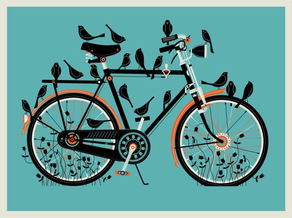 Велосипед в стиле Минимализм