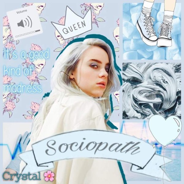 Постер Билли Айлиш с автографом