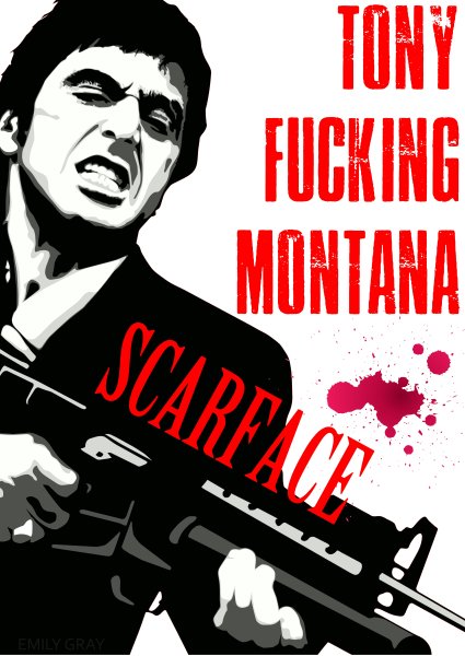 Tony Montana лицо со шрамом логотип